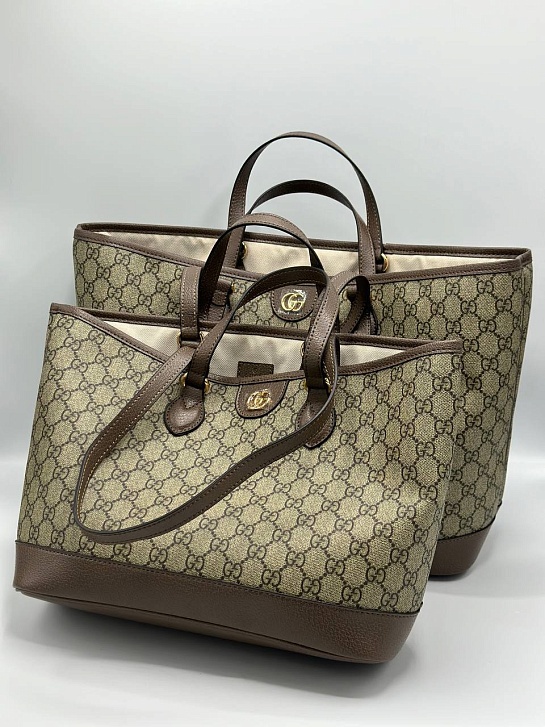 Женская кожаная сумка Gucci Ophidia GG 45x27x38 см