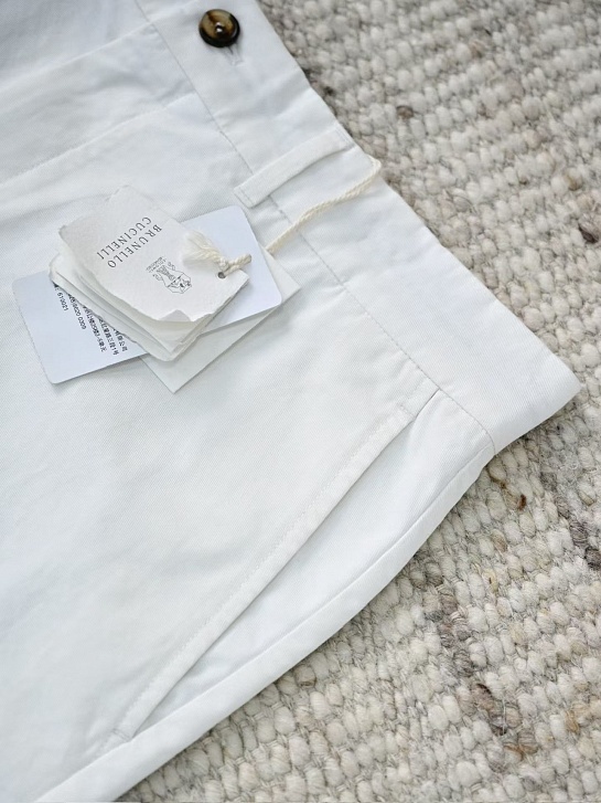Мужские белые шорты Brunello Cucinelli premium