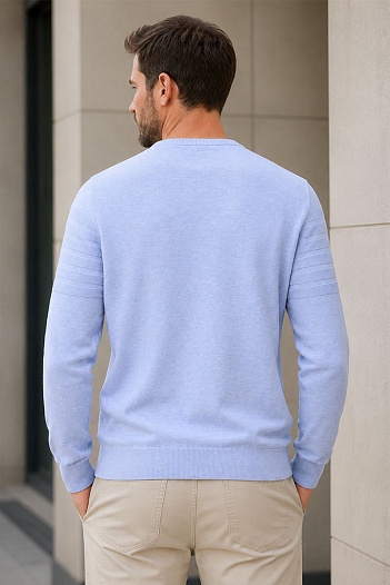 Мужской голубой джемпер Emporio Armani   