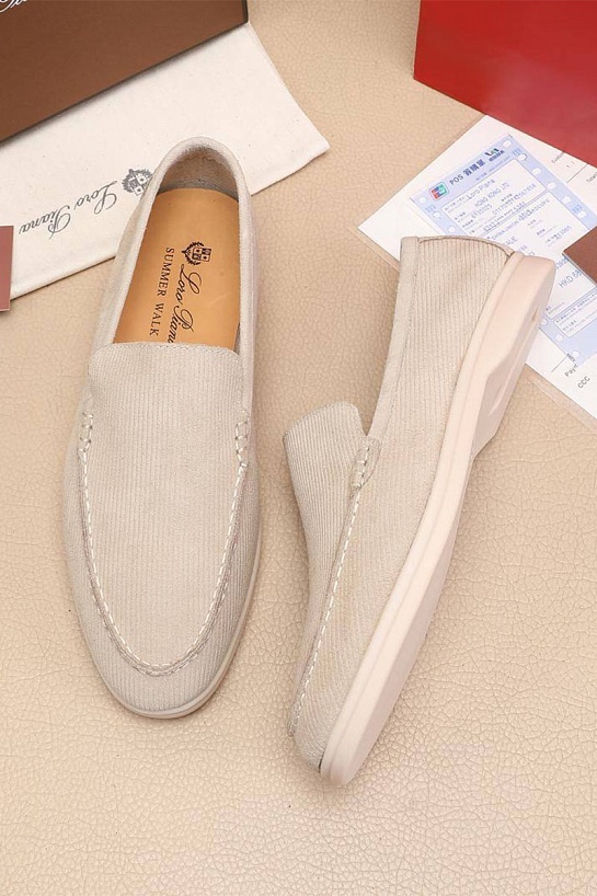 Мужские лоферы Loro Piana Summer Walk - Beige
