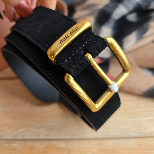 Замшевый ремень MIU MIU   