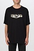 Чёрная футболка Versace Space gold logo-print