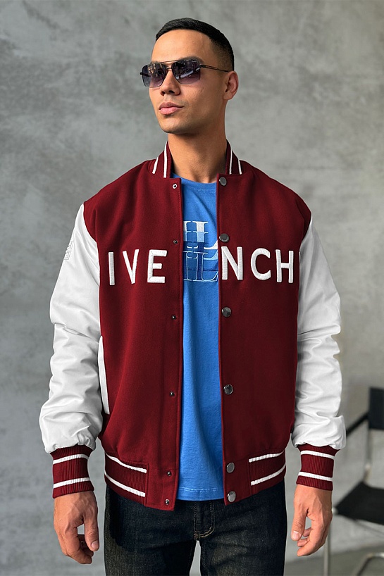 Мужской бомбер Givenchy Varsity logo-embroidered - Red / White