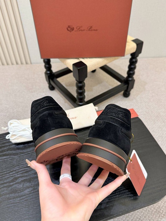 Мужские кроссовки Loro Piana Week End Walk - Black