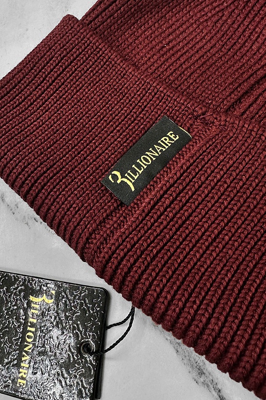 Шапка Billionaire logo-embroidered - Burgundy