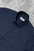 Мужская тёмно-синяя рубашка Hermes H embroidered