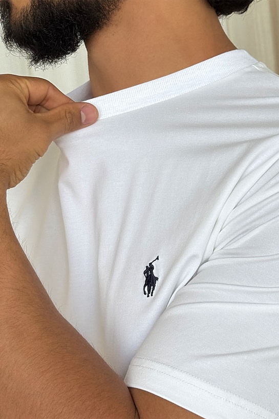 Мужская белая футболка Polo Ralph Lauren