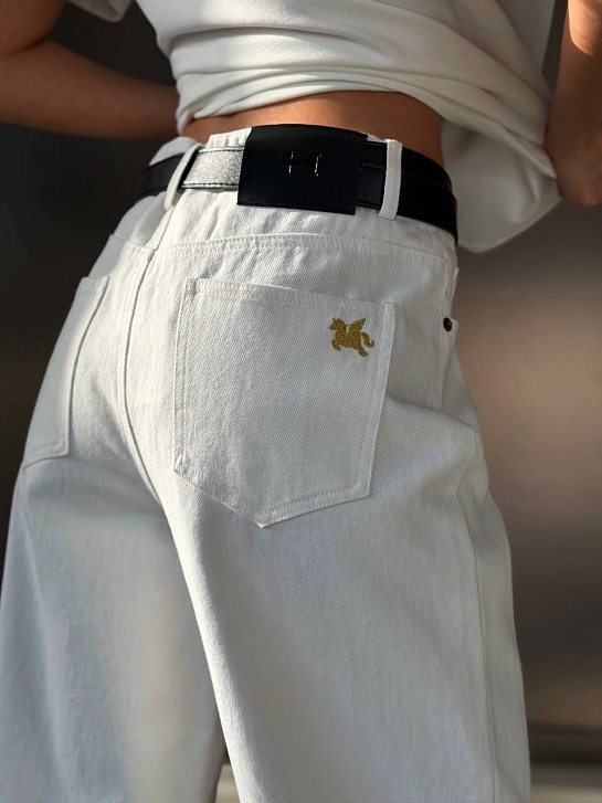 Женские белые джинсы Hermes premium