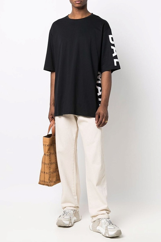 Оверсайз футболка Balmain чёрного цвета