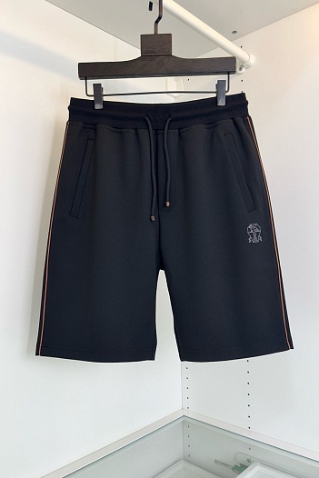 Мужские чёрные шорты Brunello Cucinelli Premium   