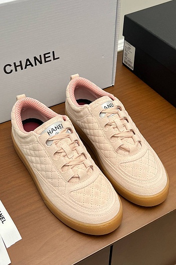Женские замшевые кроссовки Chanel premium   