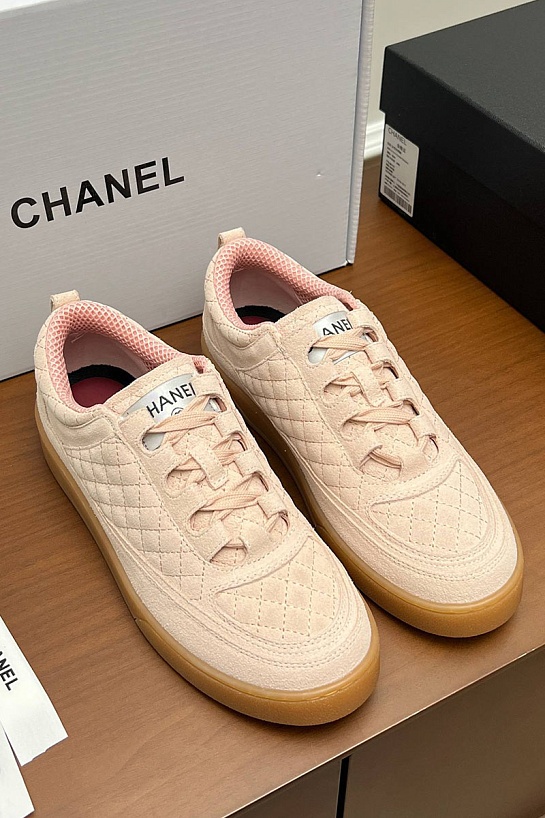 Женские замшевые кроссовки Chanel premium