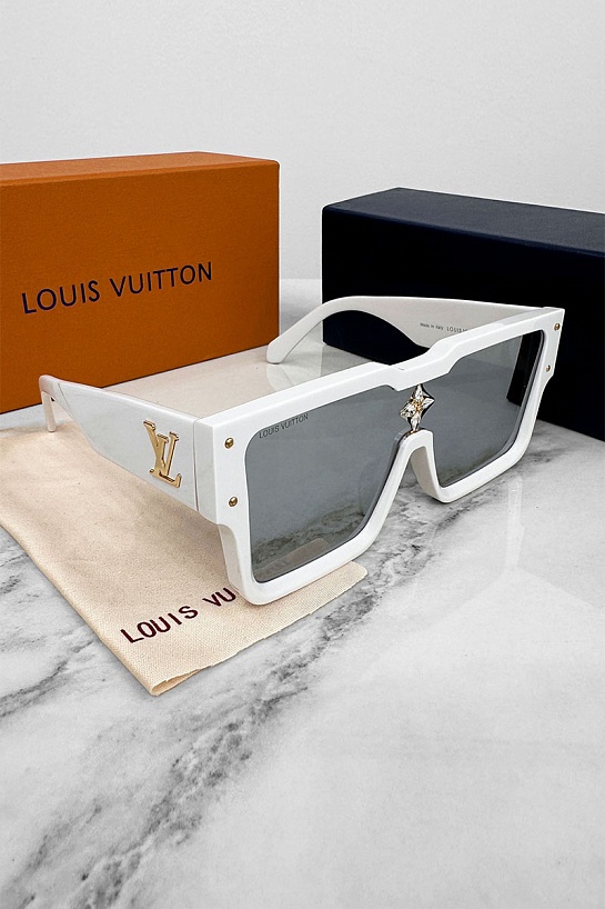 Белые солнцезащитные очки-маска Louis Vuitton