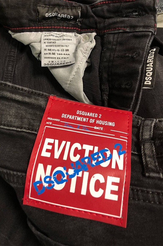 Мужские джинсы Dsquared2 Eviction Notice - Black