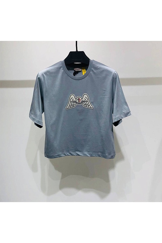 Женская оверсайз футболка Moncler 8 Palm Angels - Grey