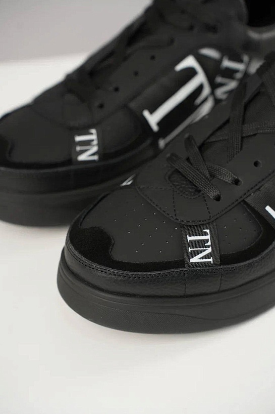 Кожаные кроссовки Valentino VL7N low-top - Black