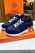Мужские замшевые кроссовки Hermes Bouncing - Blue