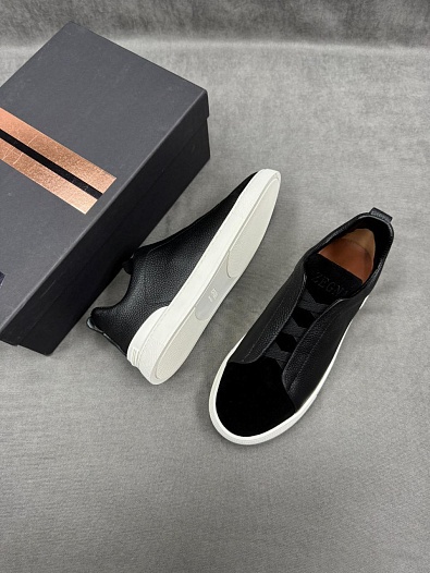 Мужские кроссовки Ermenegildo Zegna Triple Stitch - Black   