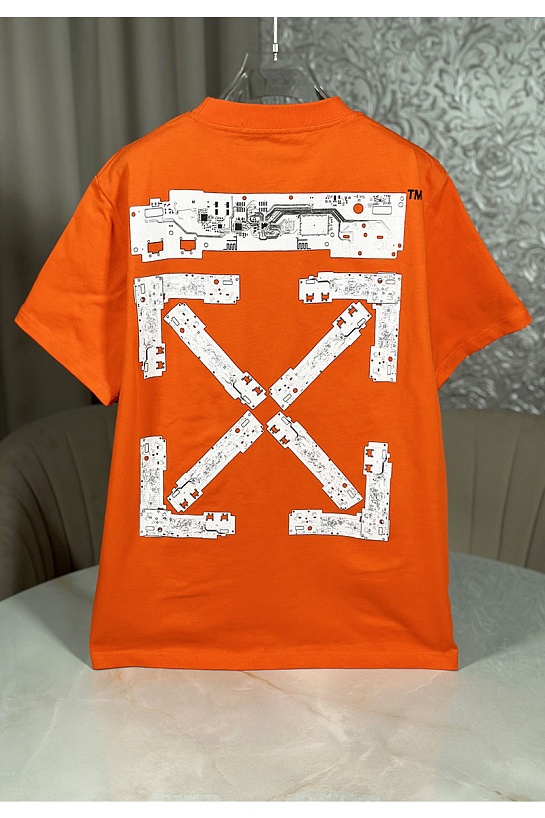 Оранжевая футболка Off-White teenage engineering