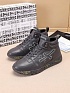 Кожаные кроссовки с мехом Premiata high-top - Grey
