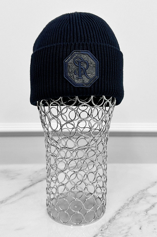 Шапка Stefano Ricci logo-embroidered - Navy