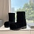 Женские ботинки  Balenciaga Premium Alaska Fur Low Boot  - Black