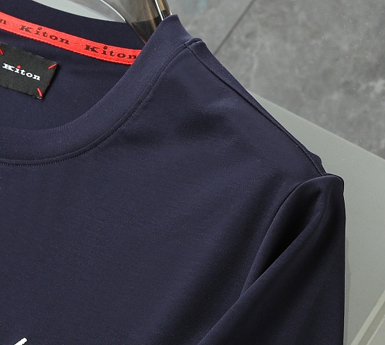 Мужская чёрная футболка Kiton premium