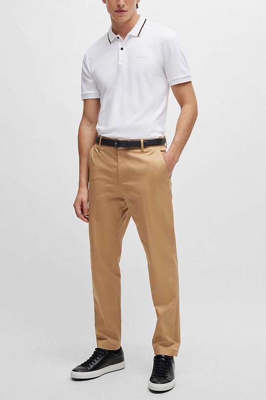 Мужское белое поло Hugo Boss Penrose