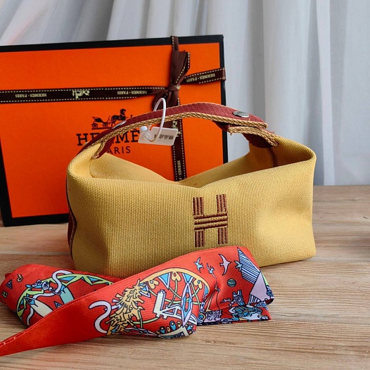 Женская косметичка Hermes Bride-a-Brac 21x13 см - Beige   