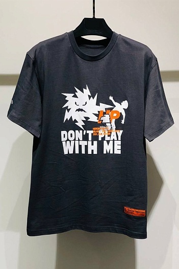 Оверсайз футболка Heron Preston "Don't Play With Me" Grey   