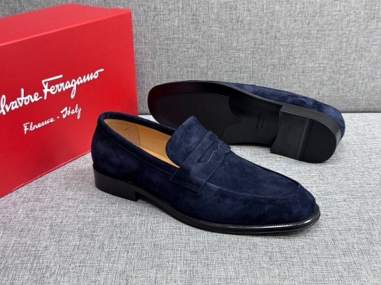 Мужские замшевые лоферы Salvatore Ferragamo
