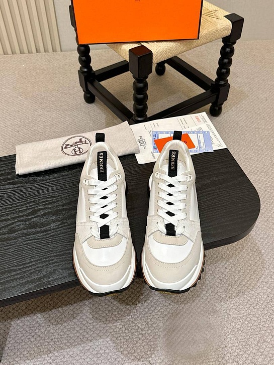 Мужские кроссовки Hermes Leader - White
