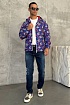 Мужская синяя ветровка Gucci Double G Anchor