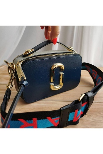 Кожаная сумка Marc Jacobs 25x16 см - Navy   