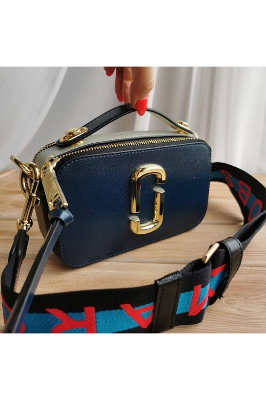 Кожаная сумка Marc Jacobs 25x16 см - Navy