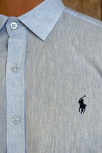 Мужская рубашка Роlо Ralрh Lаurеn голубого цвета   
