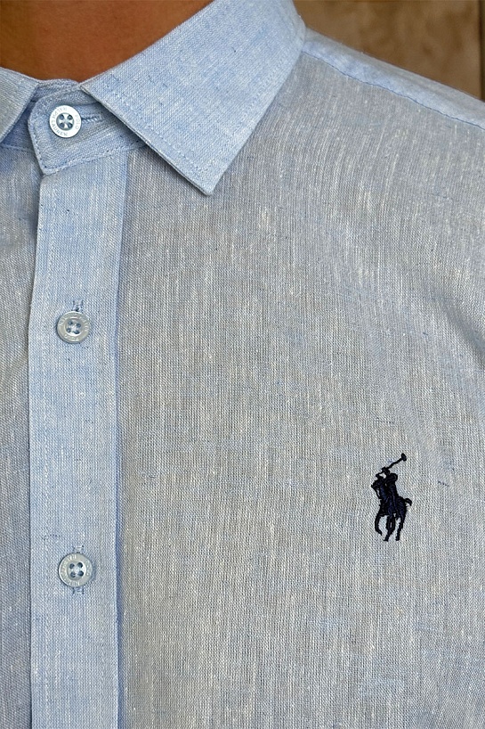 Мужская рубашка Роlо Ralрh Lаurеn голубого цвета