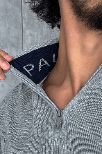 Мужской светло-серый джемпер Paul & Shark zip-up   