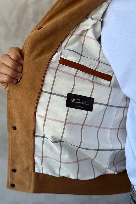 Мужская бежевая куртка Loro Piana Premium