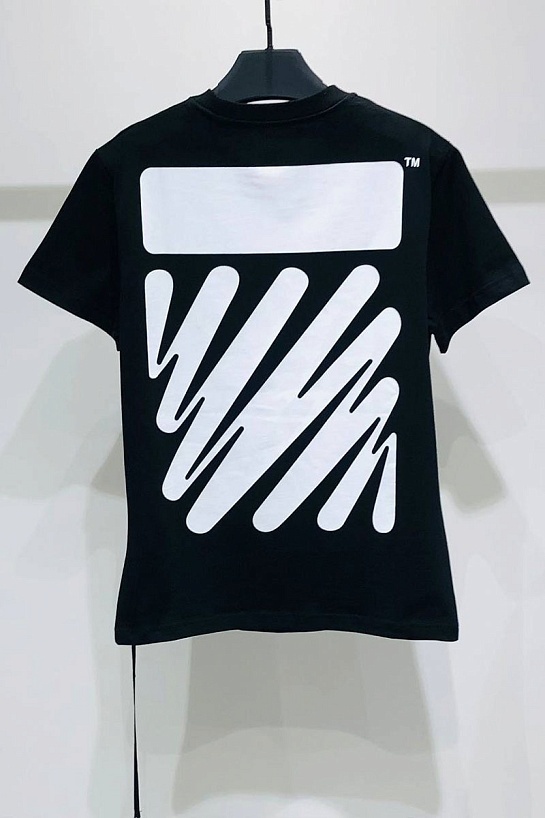 Оверсайз футболка Off-White Wave Diag print - Black