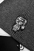 Мужская шапка серого цвета Karl Lagerfeld logo-patch
