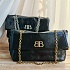 Кожаная сумка Balenciaga Monaco Chain 30x21 см - Silver