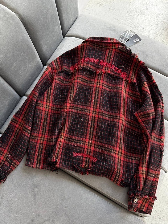 Женская рубашка в клетку Chrome Hearts Premium - Red / Black