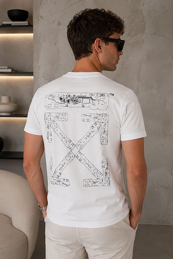 Белая футболка Off-White teenage engineering   