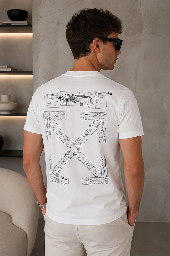 Белая футболка Off-White teenage engineering