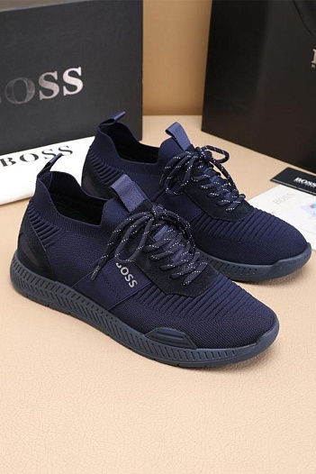 Текстильные кроссовки Hugo Boss Titanium - Navy   