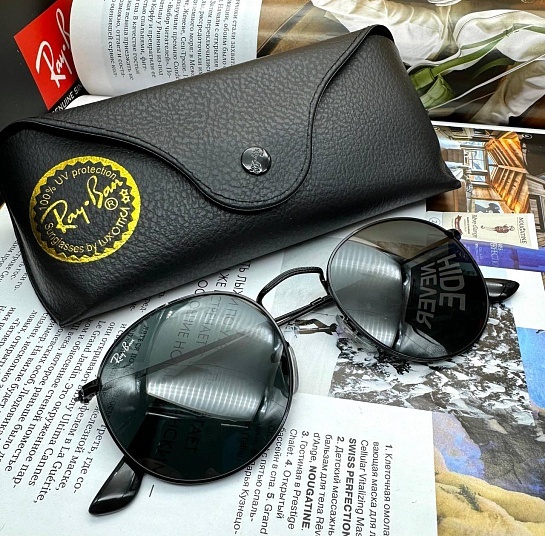 Солнцезащитные очки Ray-Ban Round Metal - Black