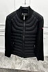 Чёрная мужская куртка Prada logo-patch