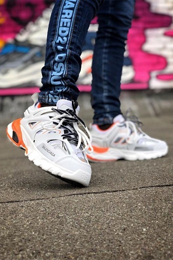 Кроссовки Balenciaga Track - White / Orange   