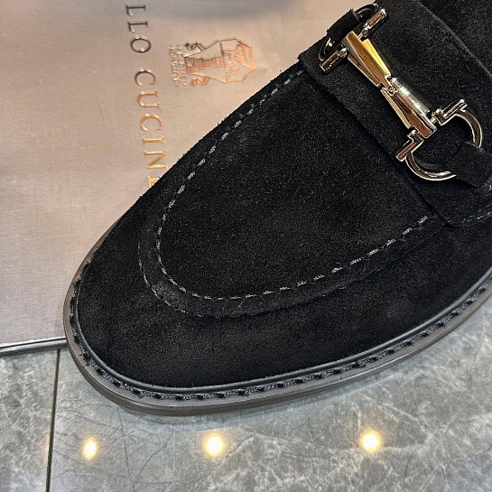 Замшевые лоферы Brunello Cucinelli Premium - Black